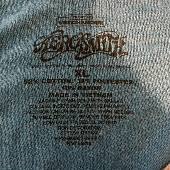 AEROSMITH GRAPHIC JERSEY BLUE WITH GRAY SLEEVES NWT SIZE XL - Picture 5 of 5